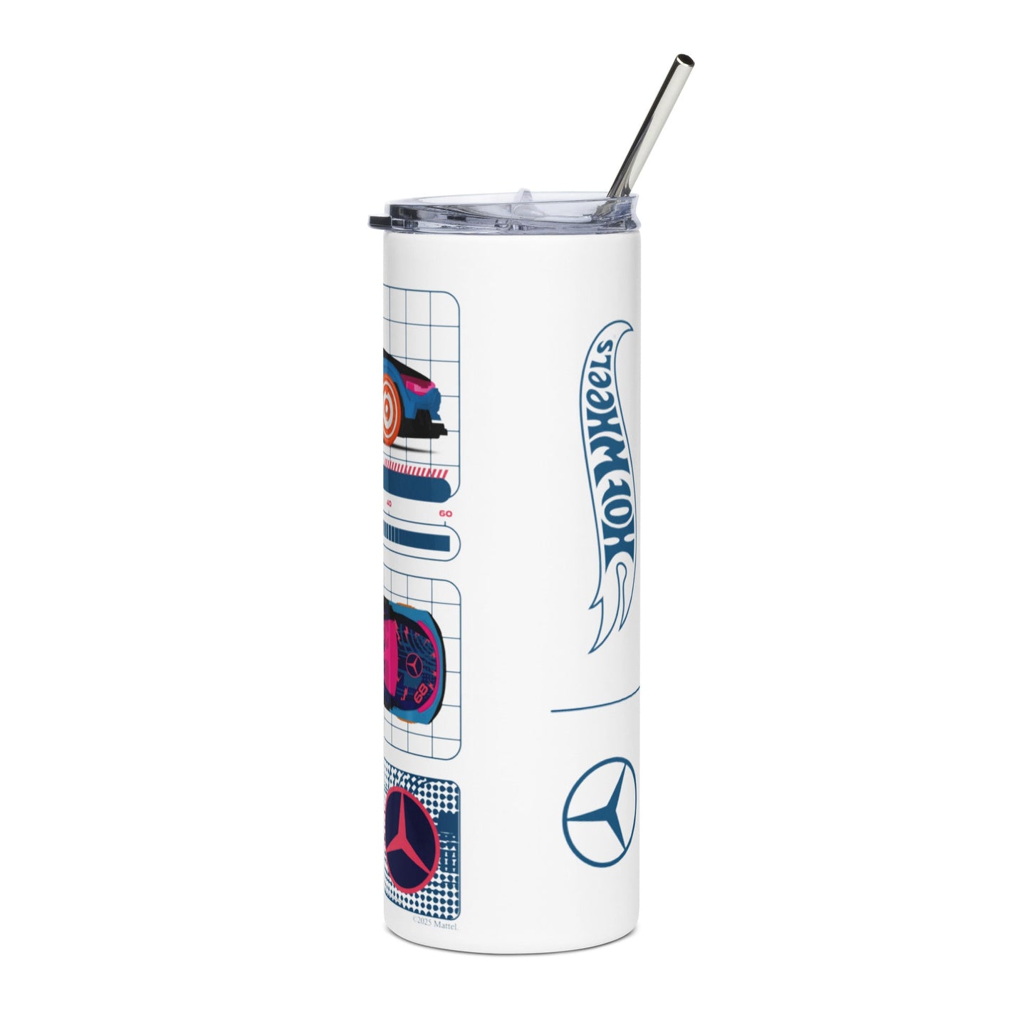 Hot Wheels x Mercedes Benz White Tumbler