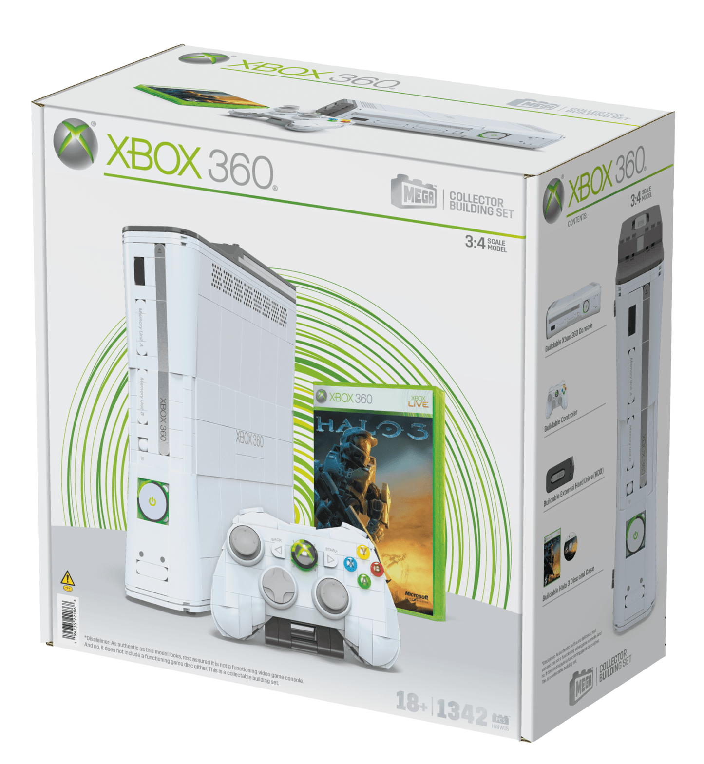 MEGA Microsoft Xbox 360 Replica Building Toy Kit - Bộ Đồ Chơi Lắp Ráp Mô Hình Sưu Tầm - MEGA