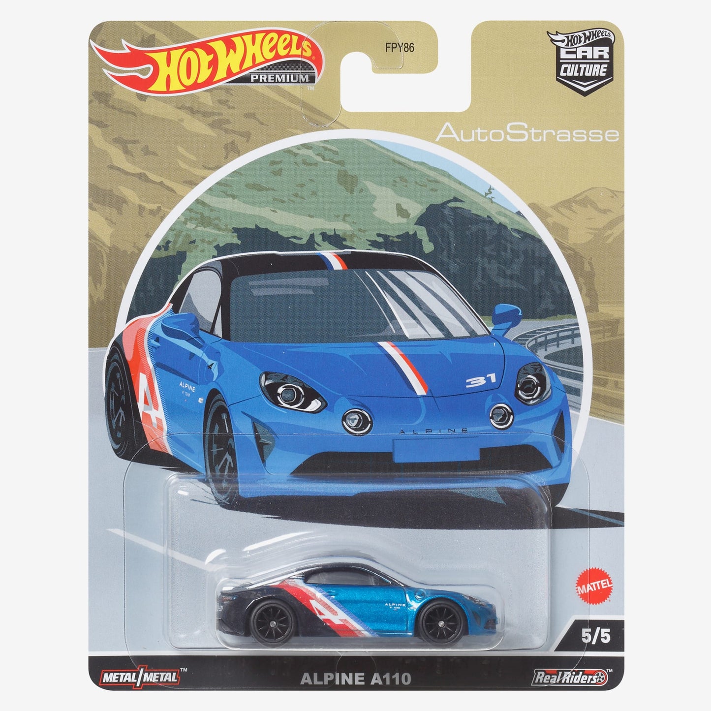 Hot Wheels Car Culture Alpine A110 - Mô hình xe 1:64 cao cấp Mattel - Hình ảnh sản phẩm