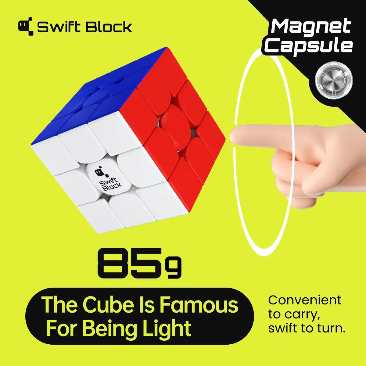 Swift Block 355S Magnetic Cube - Rubik 3x3 Nam Châm Chuyên Dụng - Swift Block
