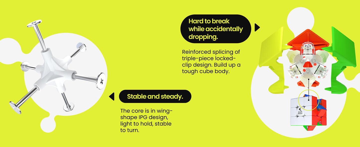 Swift Block 355S Magnetic Cube - Rubik 3x3 Nam Châm Chuyên Dụng - Swift Block