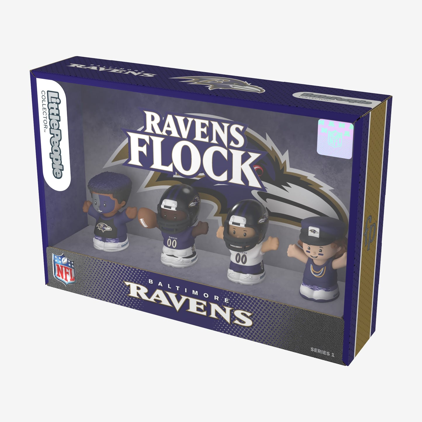 Little People Collector x NFL Baltimore Ravens Set - Bộ Mô Hình Đồ Chơi Sưu Tập NFL Mattel HNJ33 Mattel - ảnh 4 - Figure