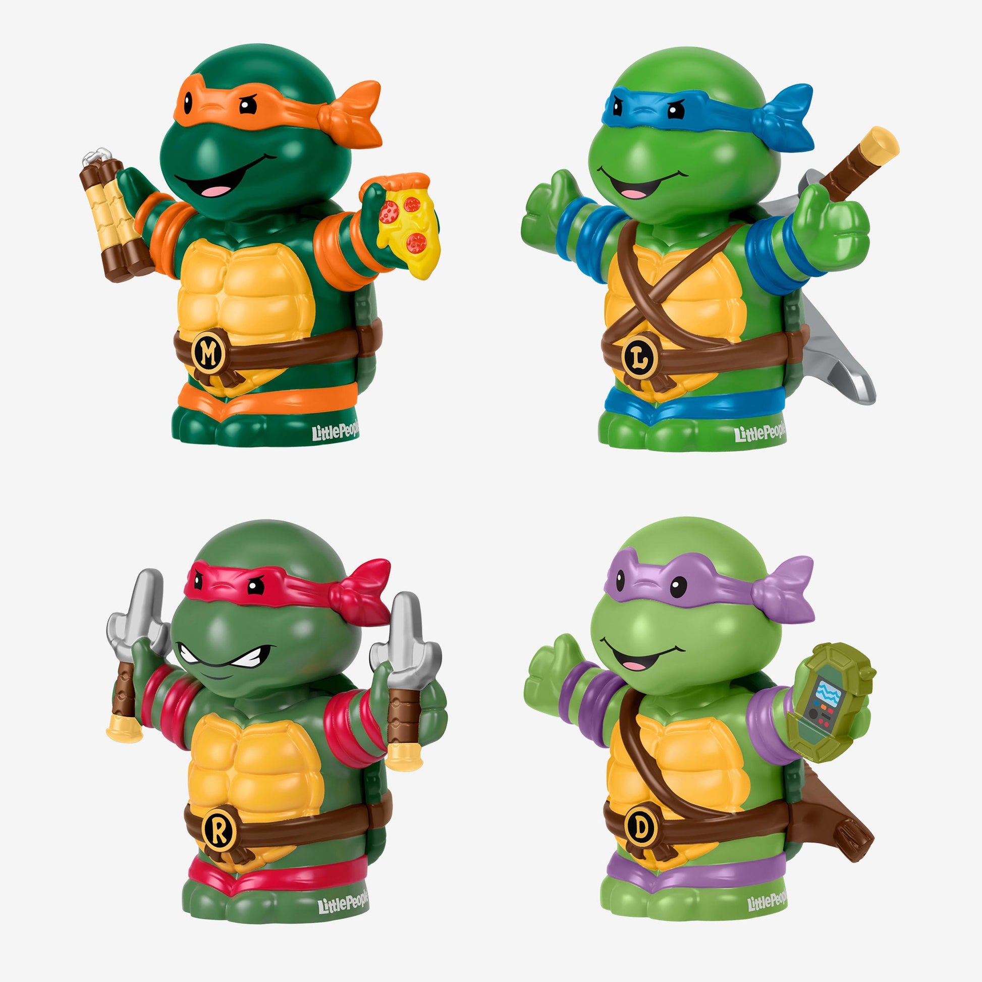 Little People Collector Teenage Mutant Ninja Turtles Special Edition Set - Bộ Mô Hình 4 Ninja Rùa Sưu Tầm Fisher-Price - Hình ảnh chi tiết 2