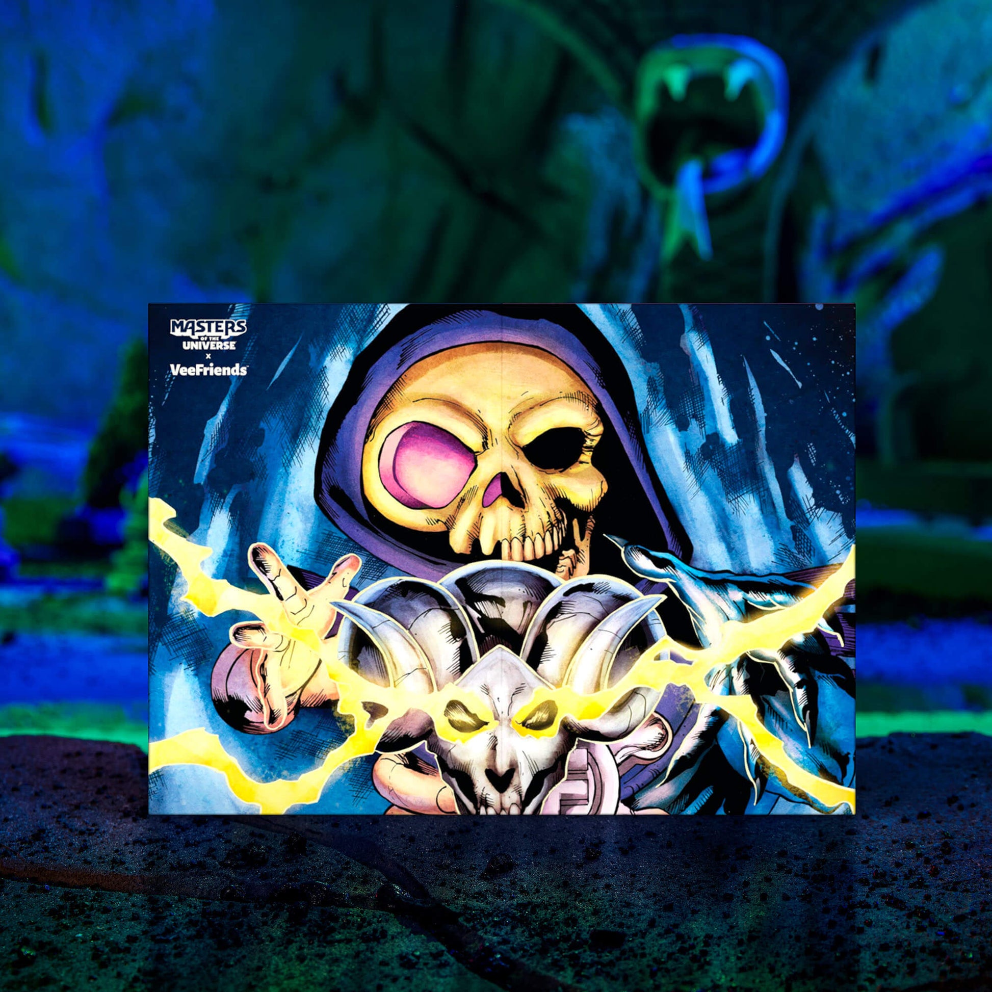 Masters of the Universe Skeletor x VeeFriends Skilled Skeleton 2-Pack - Bộ 2 Mô Hình Khớp Cử Động Mattel Creations Mattel - ả