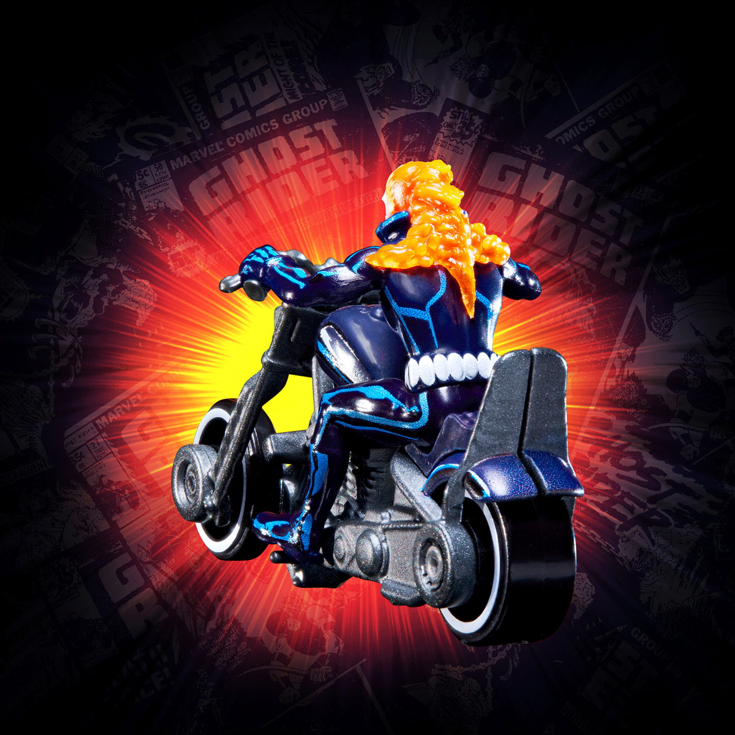 Hot Wheels MARVEL Ghost Rider Motorcycle & Figure Collectible - Mô hình Xe Mô tô và Nhân vật Sưu tầm - Mattel - Hình ảnh bổ sung 4