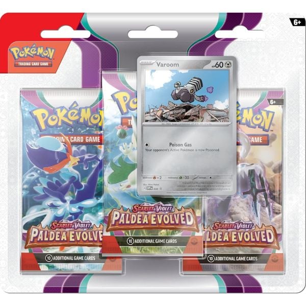 Thẻ bài Pokemon TCG SV02 Paldea Evolved 3 Pack Blister