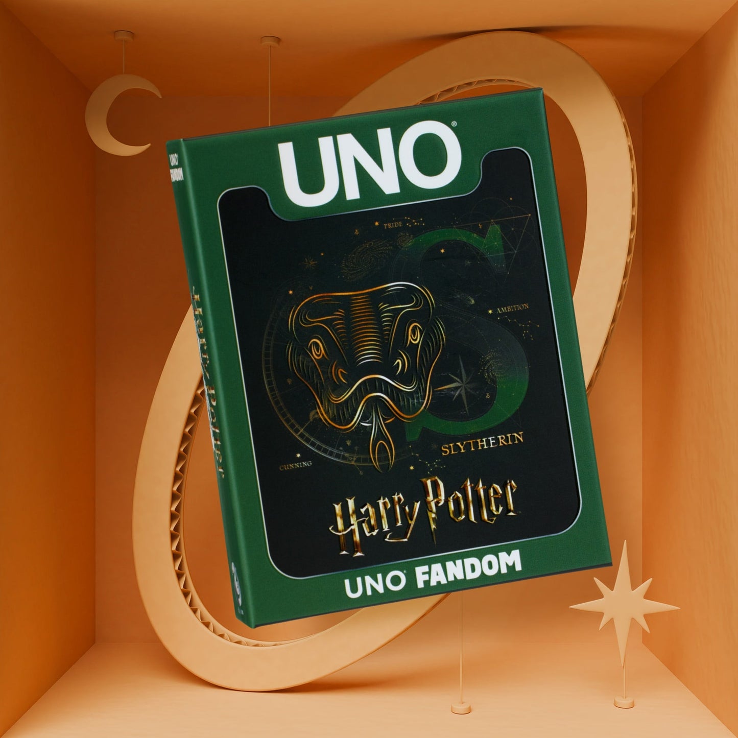 UNO Fandom Harry Potter Slytherin Game Deck - Bài Thẻ Board Game Phù Thuỷ - Mattel Creations - Hình ảnh sản phẩm