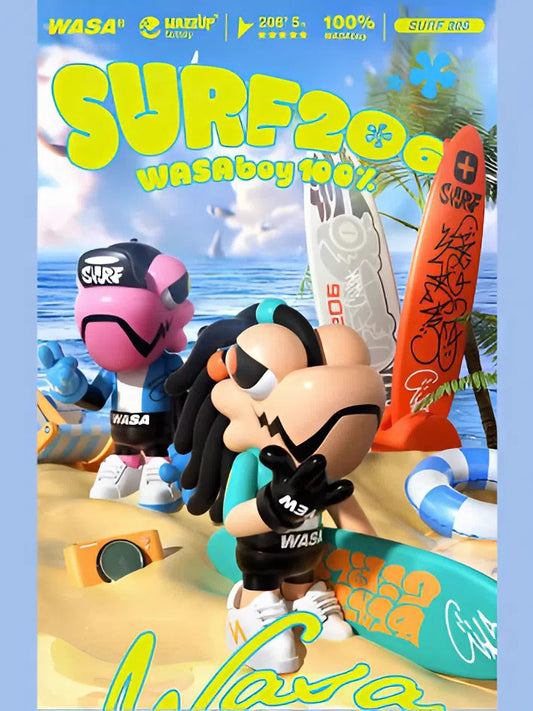 Wasaboy100% Surf206 Blind Box Series - Mô Hình Art Toy Chính Hãng Wasa Toys