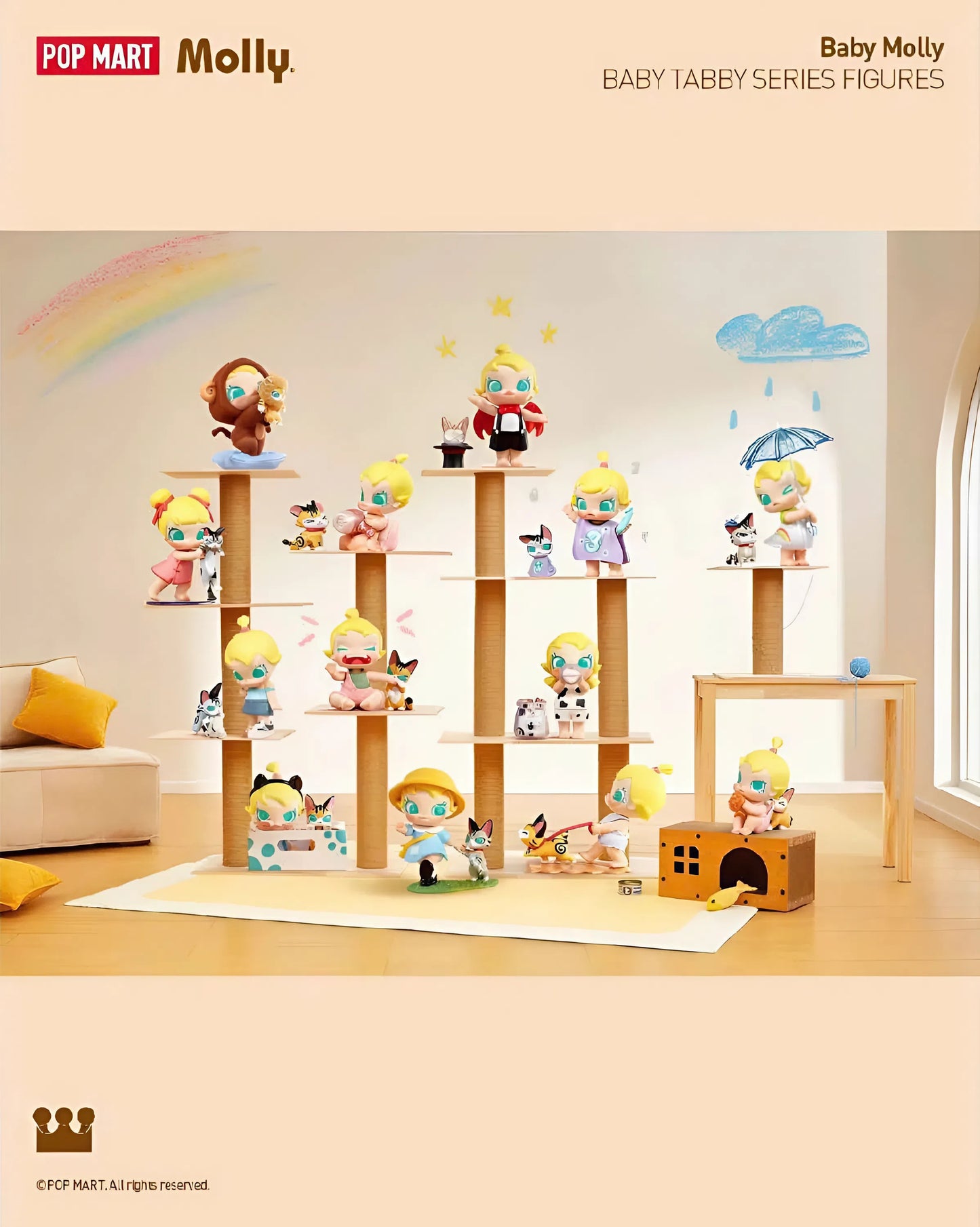 Baby Molly & Baby Tabby Series Figures - Mô Hình Blindbox Chính Hãng - Pop Mart