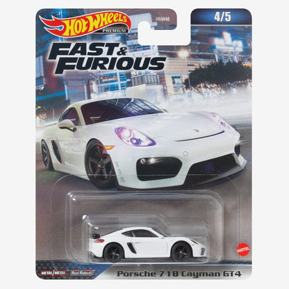 Hot Wheels Fast & Furious Premium Series Porsche Cayman GT4 - Mô hình xe 1:64 Premium Mattel - Hình ảnh chi tiết 2