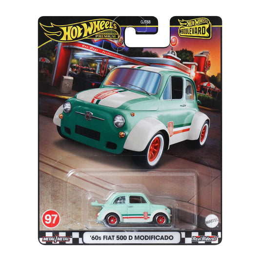 Hot Wheels Boulevard '60s Fiat 500 D Modificado Xe Mô Hình Premium 1:64 Mattel