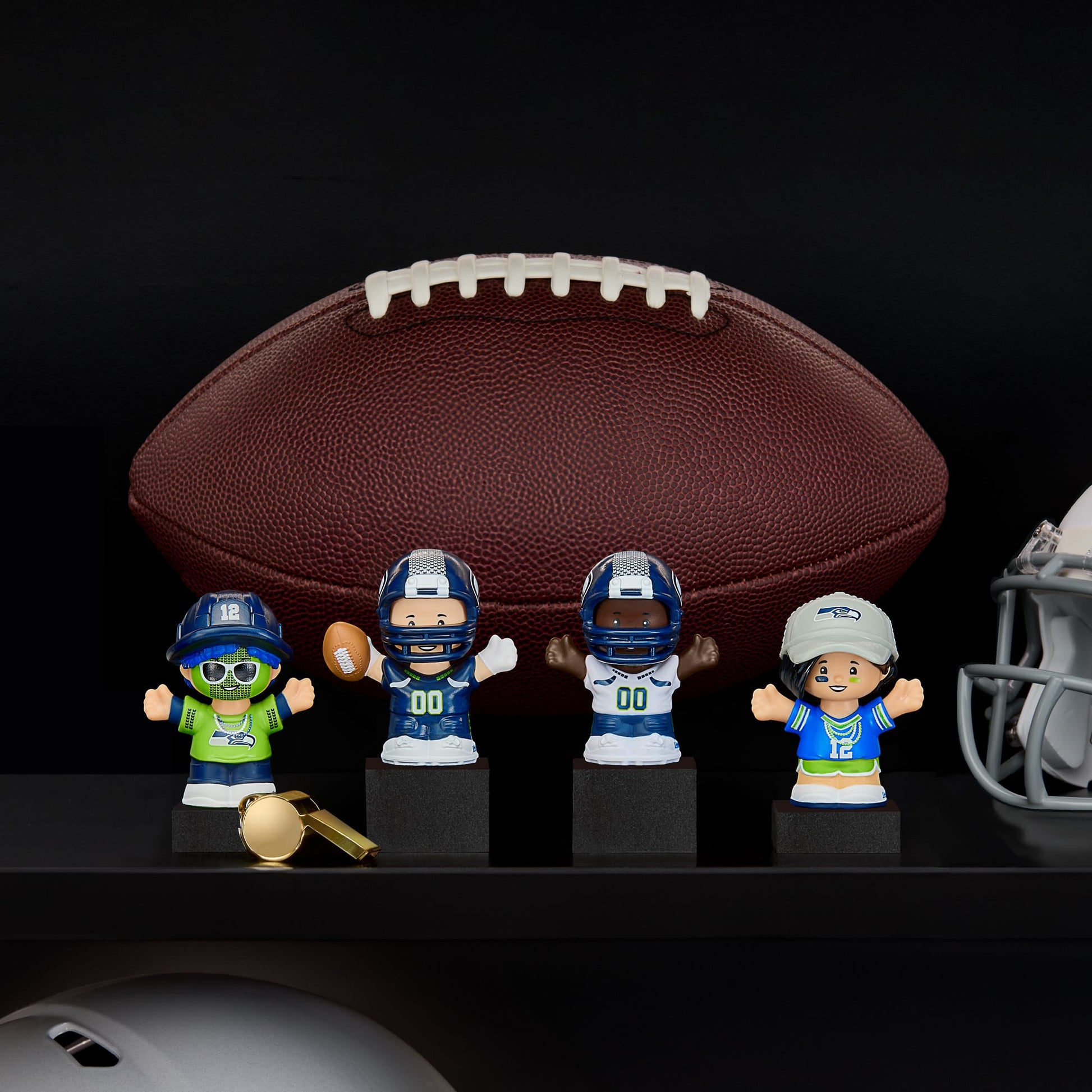 Little People Collector x NFL Seattle Seahawks Set - Bộ Mô Hình Sưu Tầm Thể Thao - Mattel - Hình ảnh chi tiết 2