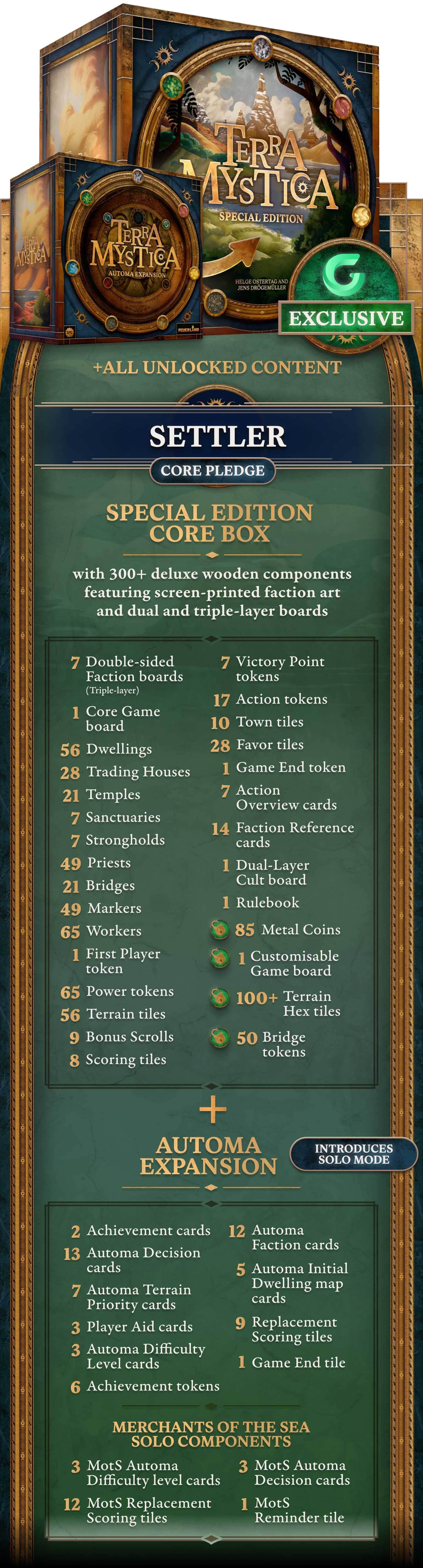 Terra Mystica: Special Edition Settler Pledge (Kickstarter Pre-Order Special)