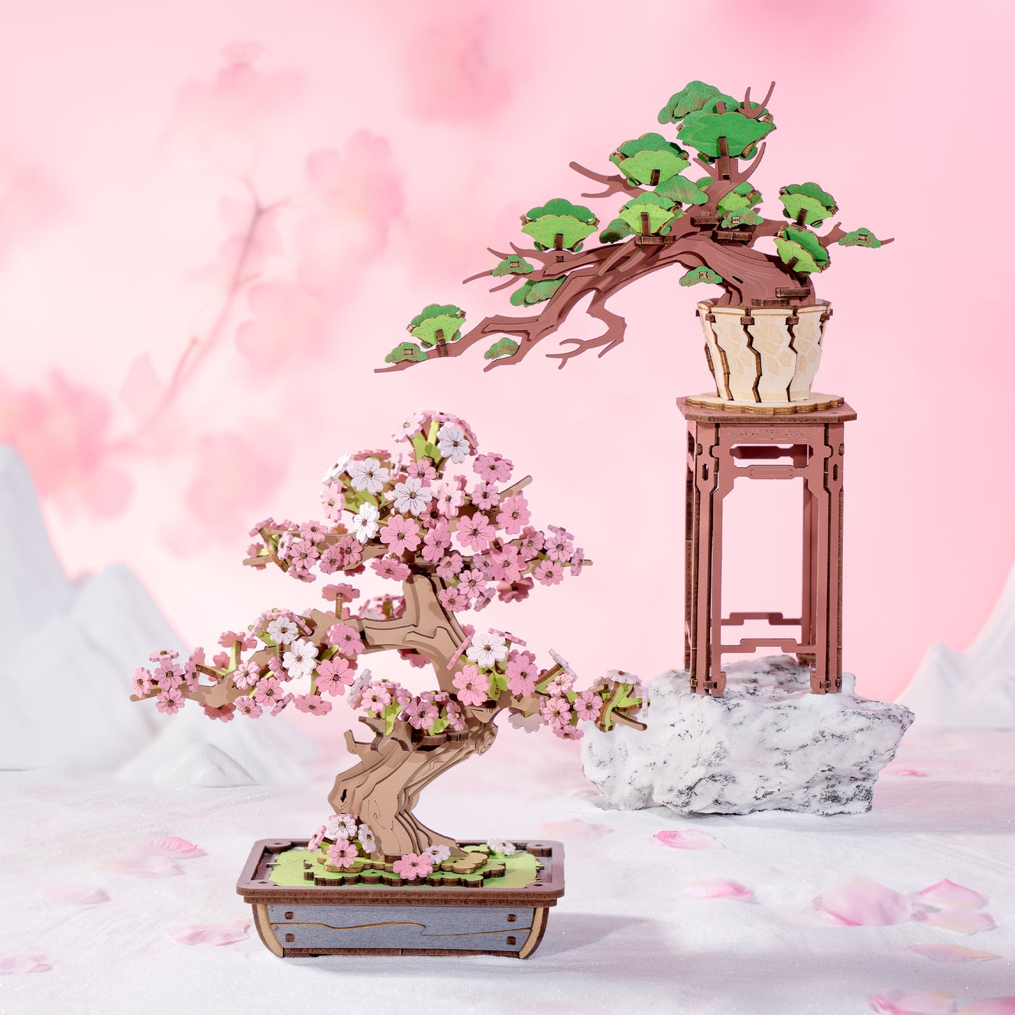 Rolife 3D Wooden Puzzle - Sakura Bonsai TG415 - Mô hình lắp ráp gỗ 3D - Rolife
