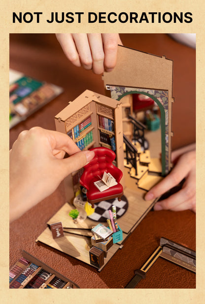 Rolife Book Nook Kit- Shakespeare-Inspired DIY Bookstore - Mô hình gỗ 3D DIY - Rolife TGB07