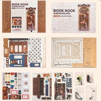 Rolife Book Nook Shelf Insert Arcade Dating TGB10 - Mô hình gỗ DIY trang trí kệ sách - Rolife TGB10
