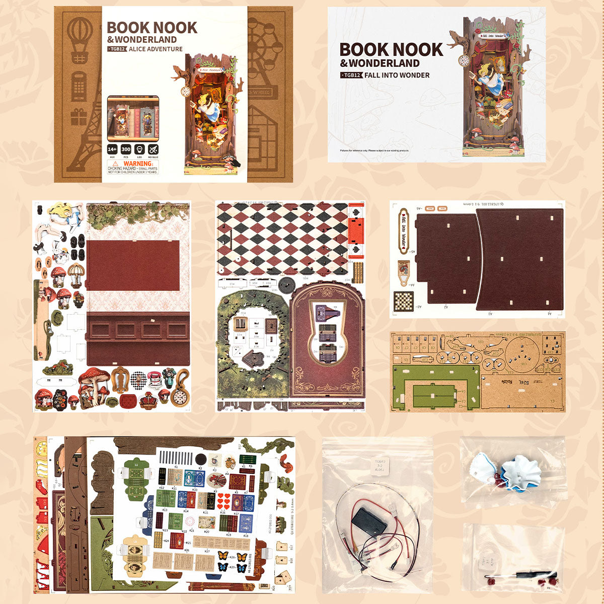 Rolife Fall into Wonder DIY Book Nook Shelf Insert TGB12 - Mô hình gỗ 3D tự lắp ráp - Rolife