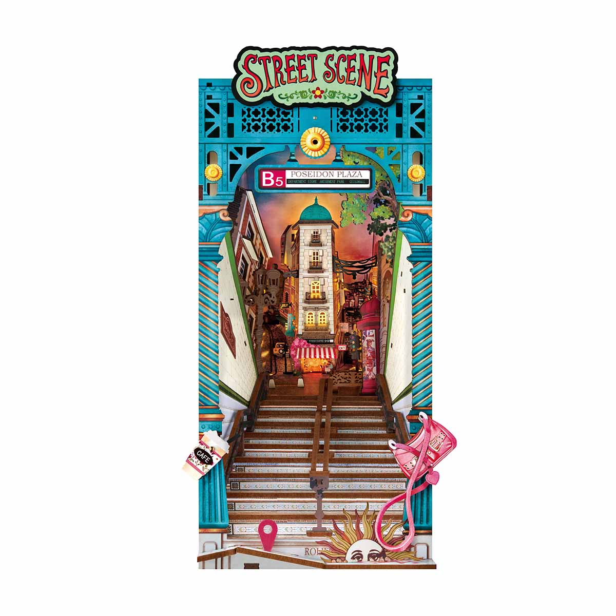 Rolife DIY Book Nook - Street Scene TGB13 - Mô hình gỗ 3D lắp ráp thủ công - Rolife