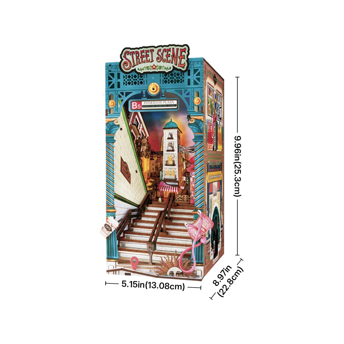 Rolife DIY Book Nook - Street Scene TGB13 - Mô hình gỗ 3D lắp ráp thủ công - Rolife
