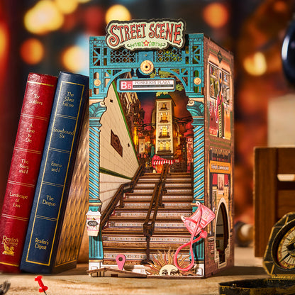 Rolife DIY Book Nook - Street Scene TGB13 - Mô hình gỗ 3D lắp ráp thủ công - Rolife