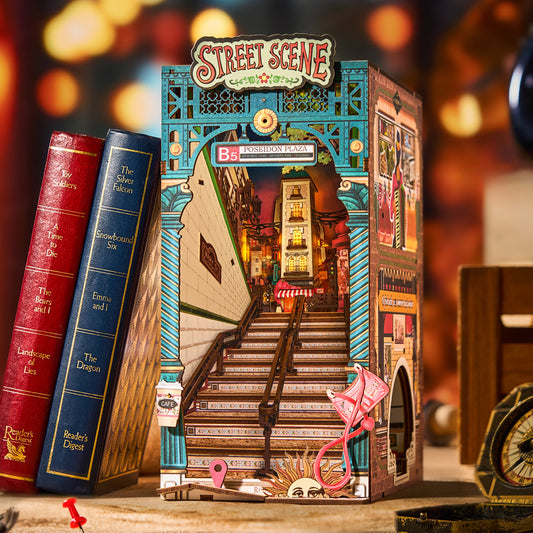 Rolife DIY Book Nook - Street Scene TGB13 - Mô hình gỗ 3D lắp ráp thủ công - Rolife