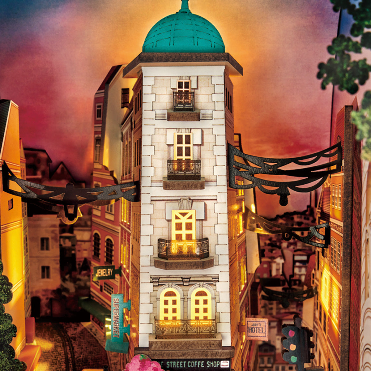 Rolife DIY Book Nook - Street Scene TGB13 - Mô hình gỗ 3D lắp ráp thủ công - Rolife