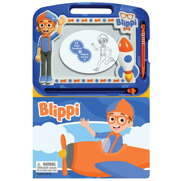 Moonbug Blippi Learning Series - Learn To Write With Magnetic Drawing Pad, Doodle Pad For Kids And Children Learning Fun