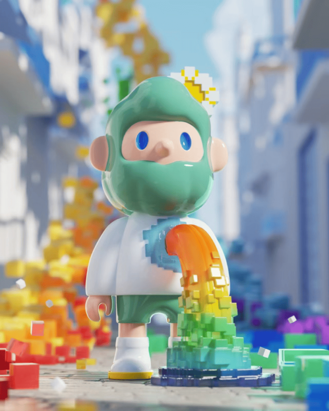 Farmer Bob - Next Generation Pixel Universe Blind Box Series | Mô Hình Art Toy Finding Unicorn - Hình ảnh chi tiết 2