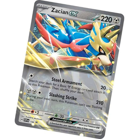 Thẻ bài Pokemon TCG Slashing Legends Tin 5 Pack - Zacian ex