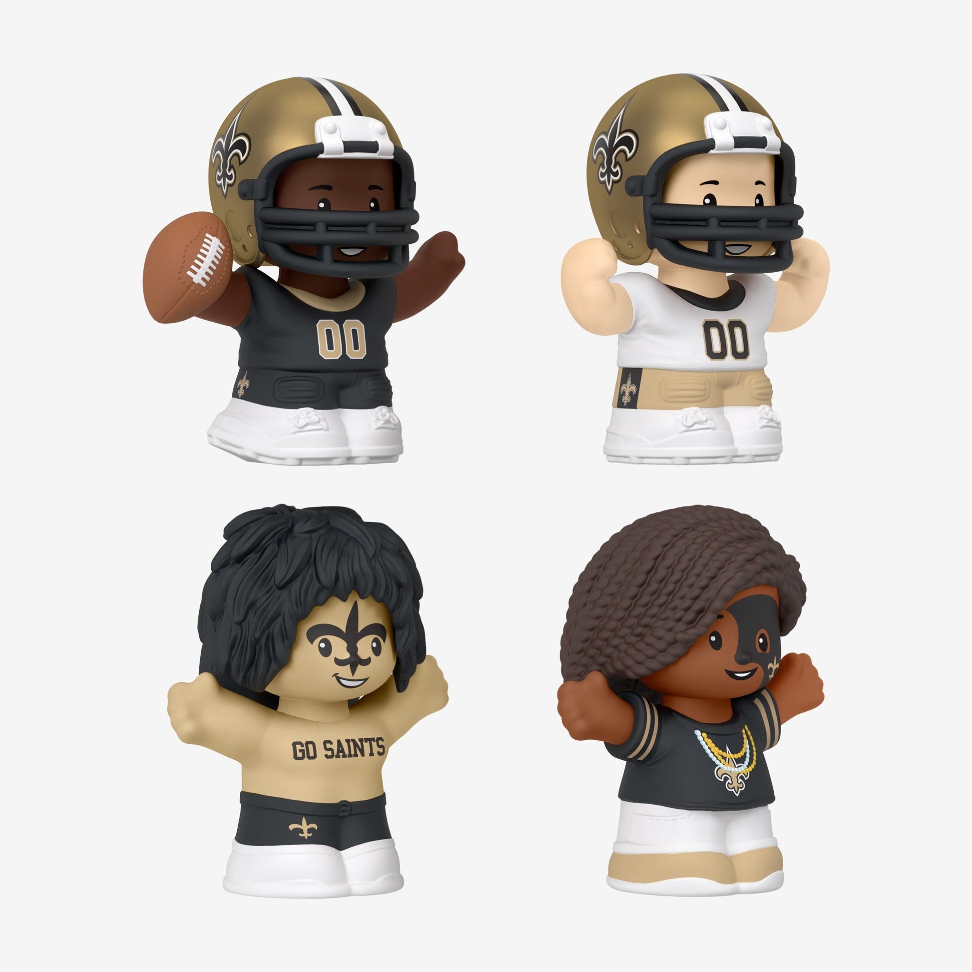 Little People Collector x NFL New Orleans Saints Set - Bộ Mô Hình Nhân Vật Bóng Bầu Dục Mattel - Hình ảnh bổ sung 6