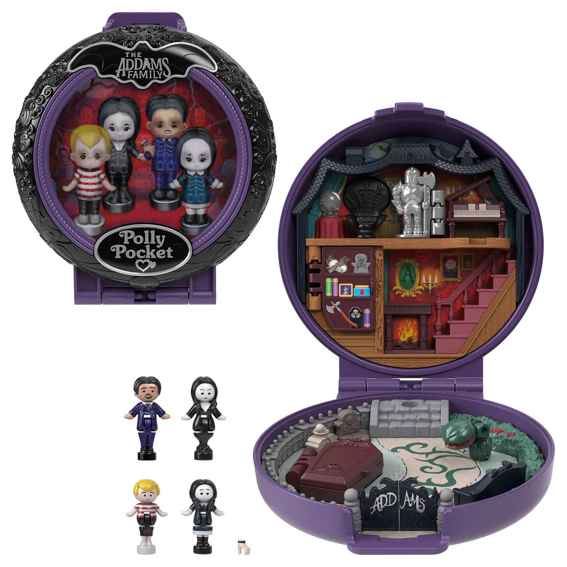 Polly Pocket Collector The Addams Family Compact - Đồ Chơi Mô Hình Sưu Tầm Mattel HXW25 - Hình ảnh sản phẩm