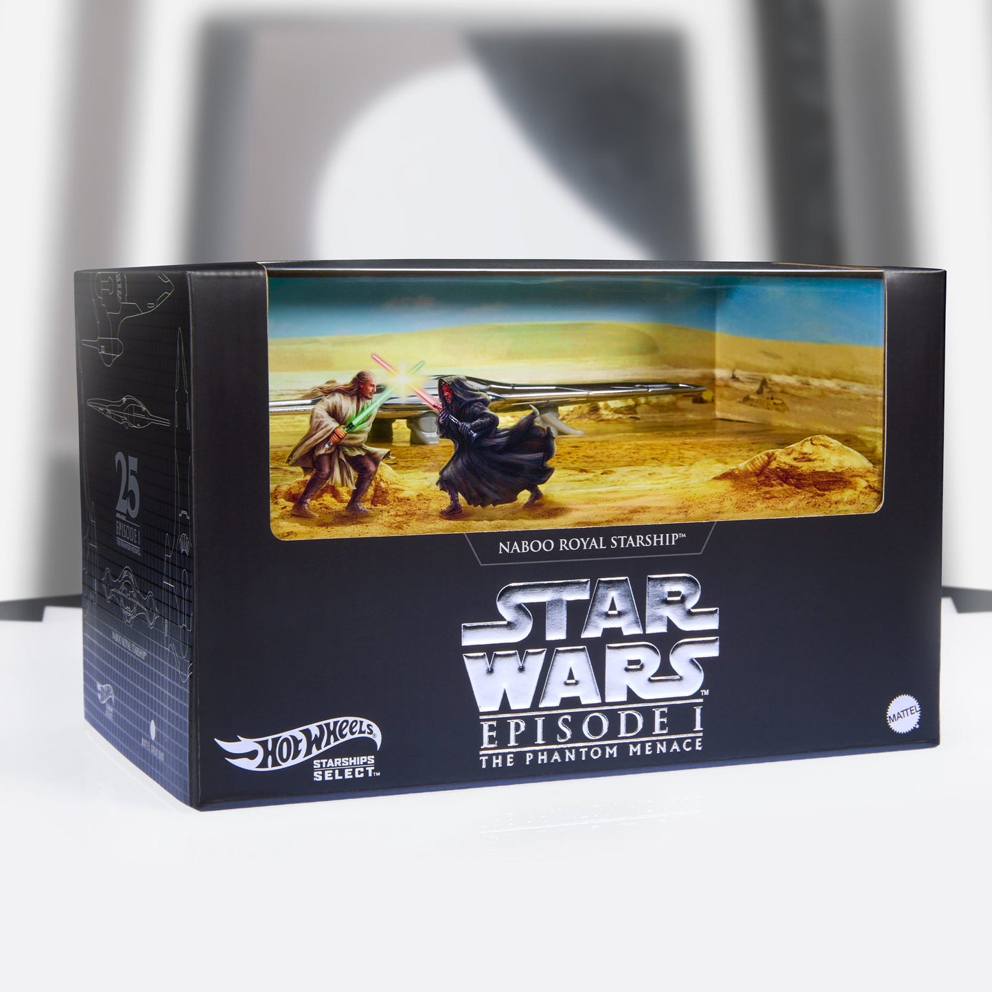 Hot Wheels STAR WARS Starships Select Royal Naboo Starship - Mô hình Tàu Vũ Trụ Die-cast Cao Cấp - Mattel JBG50 - Góc nhìn khác 3