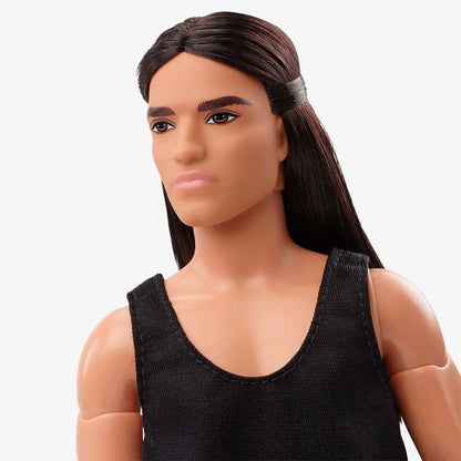 Barbie Looks Doll (Ken Doll Long Brunette Hair) Búp bê Ken Tóc Nâu Dài Barbie Signature HCB79 - Hình ảnh bổ sung 4