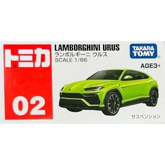 Xe mô hình Tomica No. 2 Lamborghini Urus - Chính hãng Takara Tomy