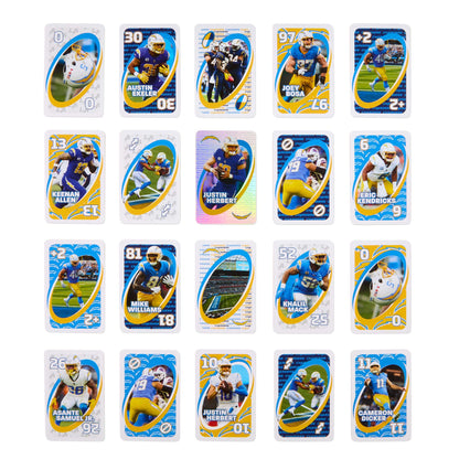 UNO Fandom NFL Los Angeles Chargers Game Deck - Bộ Bài Thẻ Bài Sưu Tầm Mattel - Hình ảnh bổ sung 8