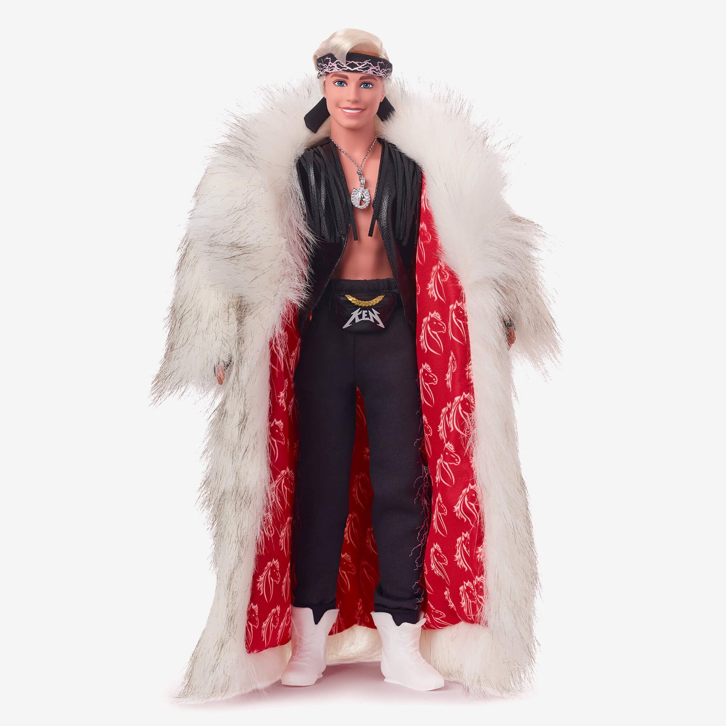 Ken Doll in Faux Fur Coat and Black Fringe Vest – Barbie The Movie - Búp Bê Sưu Tầm Cao Cấp Barbie Signature HRF31 Mattel - ả