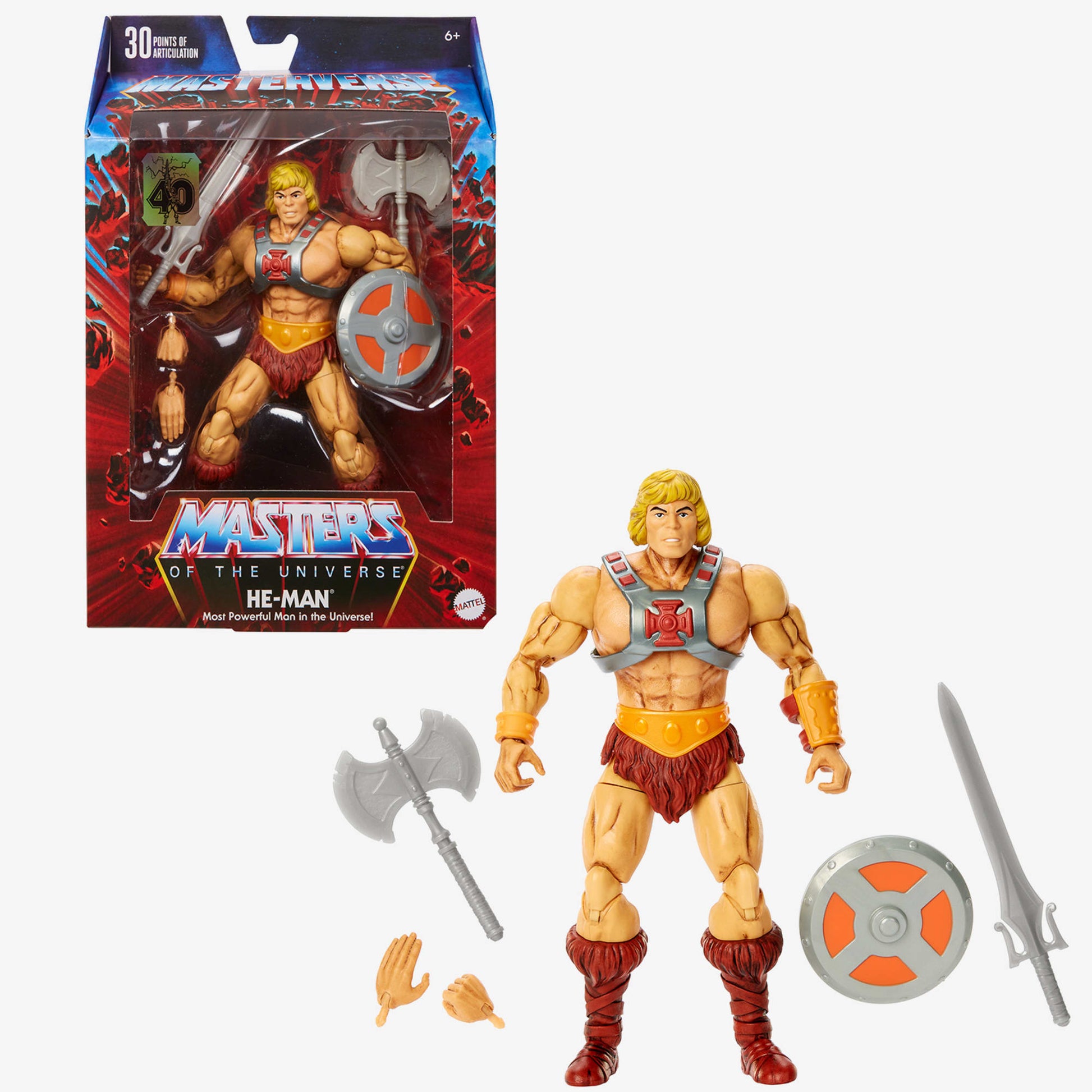 Masters of the Universe Masterverse He-Man 40th Anniversary Action Figure - Mô hình Figure Mattel - Hình ảnh chi tiết 2