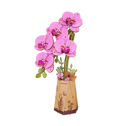 Rowood DIY Wooden Flower Purple Moth Orchid TW091 - Mô hình lắp ráp gỗ 3D - Rolife