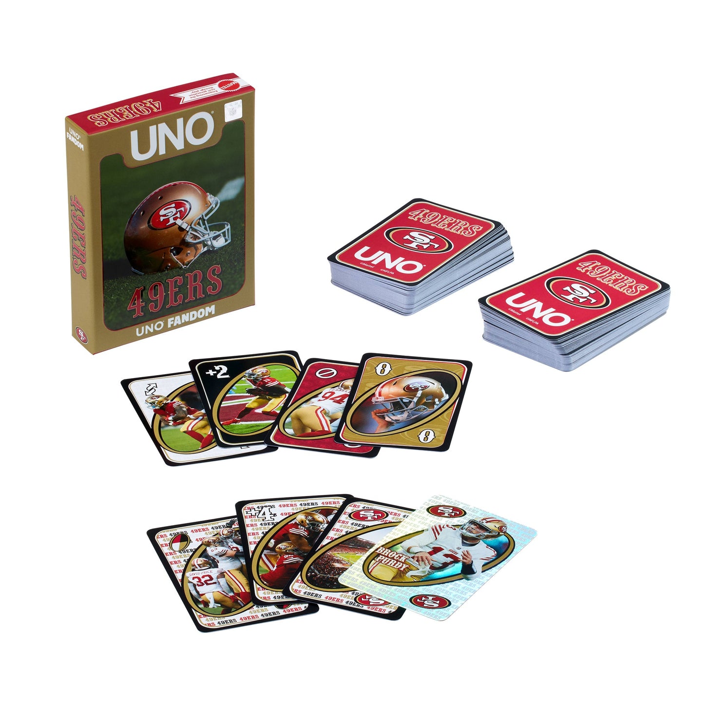 UNO Fandom NFL San Francisco 49ers Game Deck - Bộ Bài Thẻ Bài Thể Thao Mattel - Hình ảnh chi tiết 2