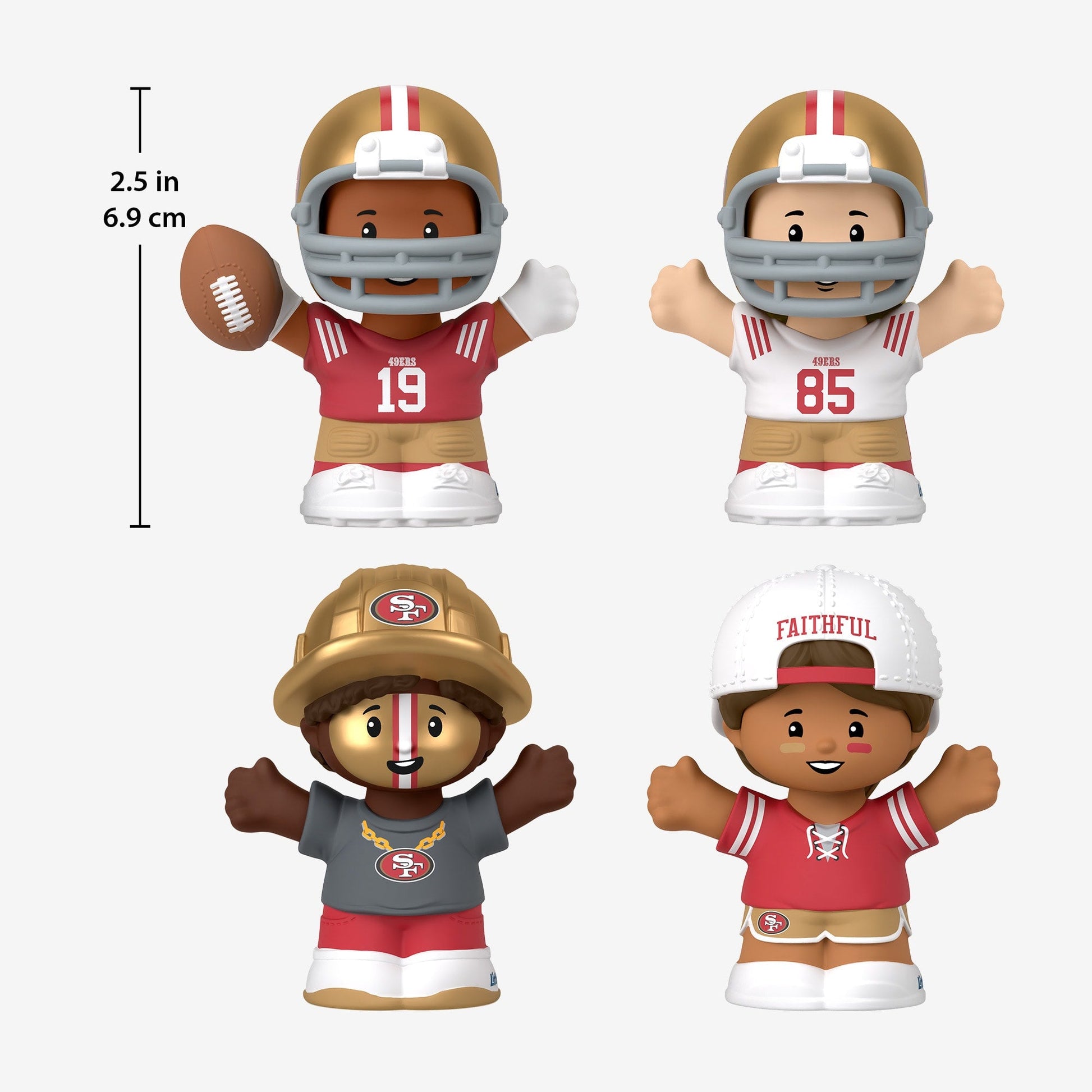Little People Collector x NFL San Francisco 49ers Set - Bộ Nhân Vật Sưu Tầm Thể Thao - Mattel Mattel - ảnh 3 - Figure Set