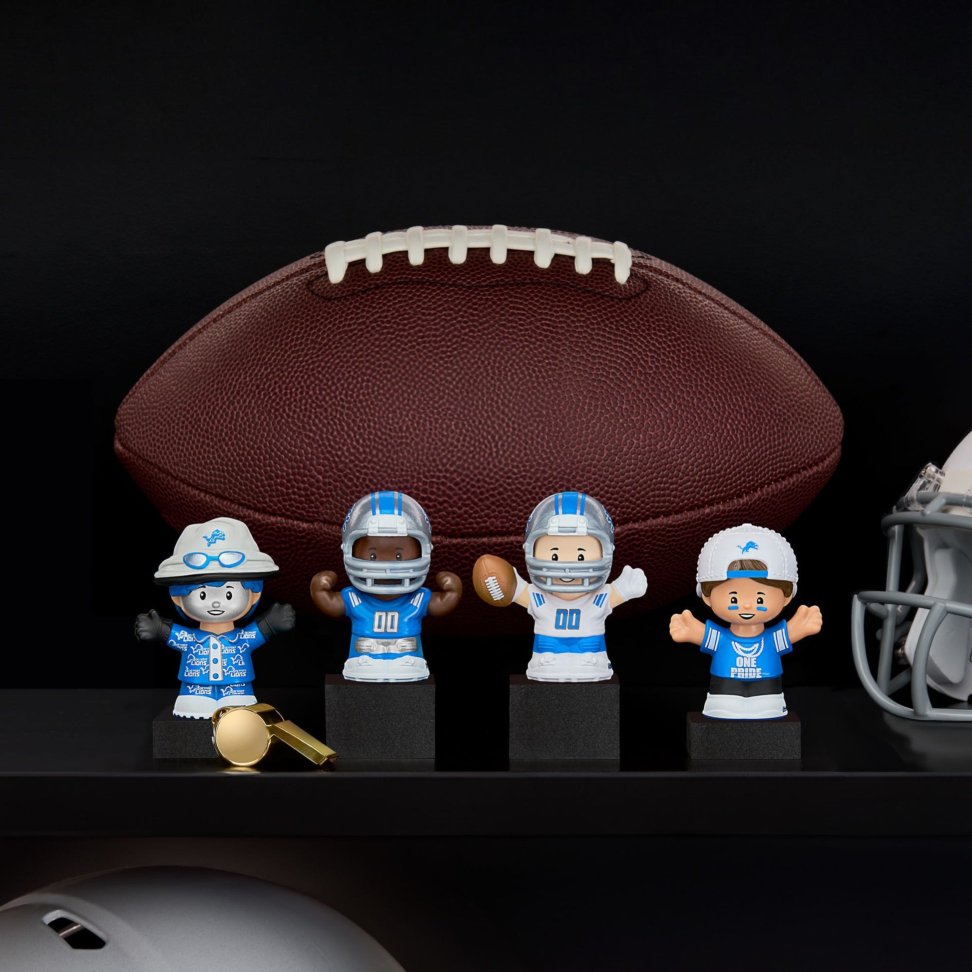 Little People Collector x NFL Detroit Lions Set - Bộ Mô Hình Đồ Chơi NFL Mattel - Hình ảnh chi tiết 2