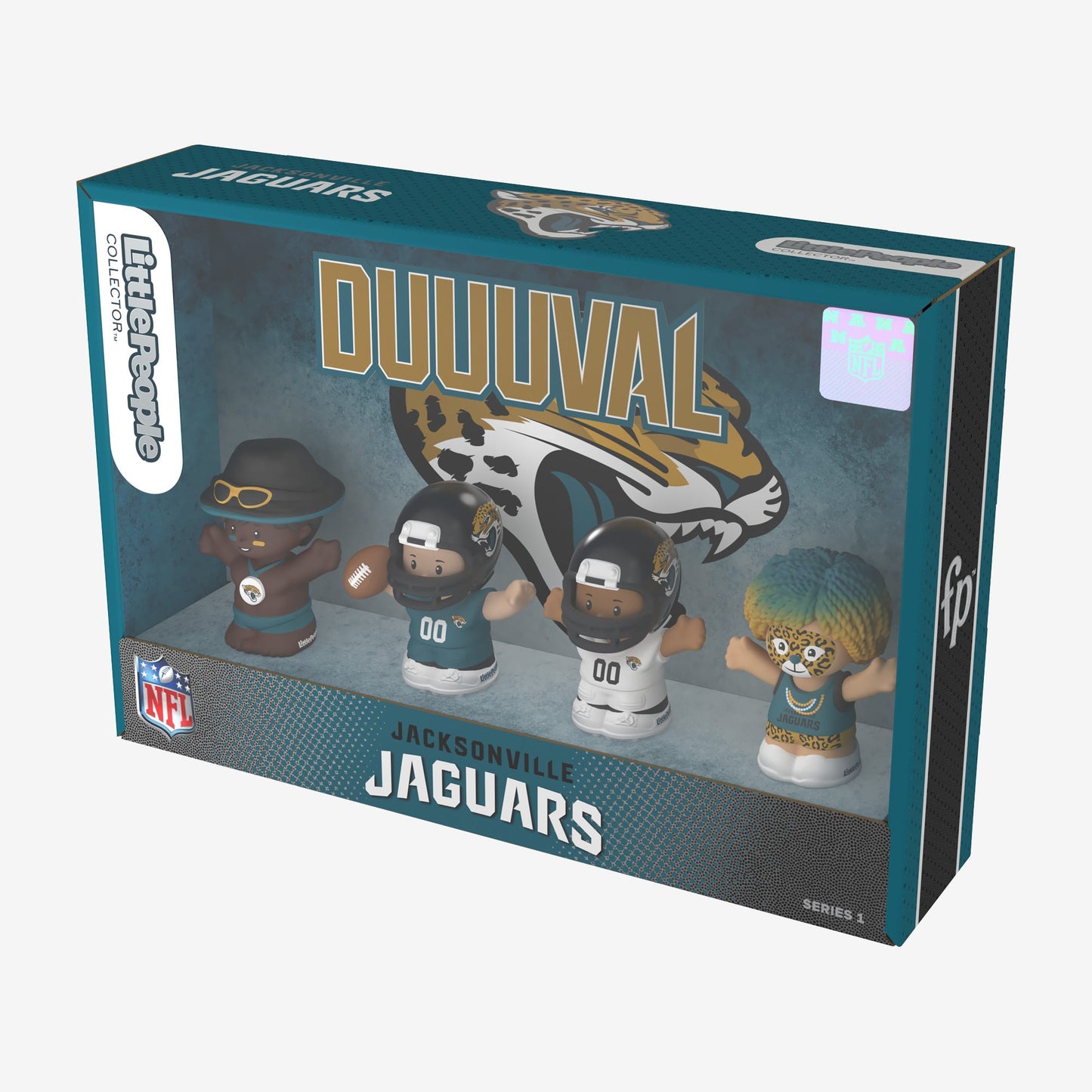 Little People Collector x NFL Jacksonville Jaguars Set - Bộ Mô Hình Cầu Thủ Bóng Bầu Dục - Mattel HNJ47 Mattel - ảnh 3 - Figu