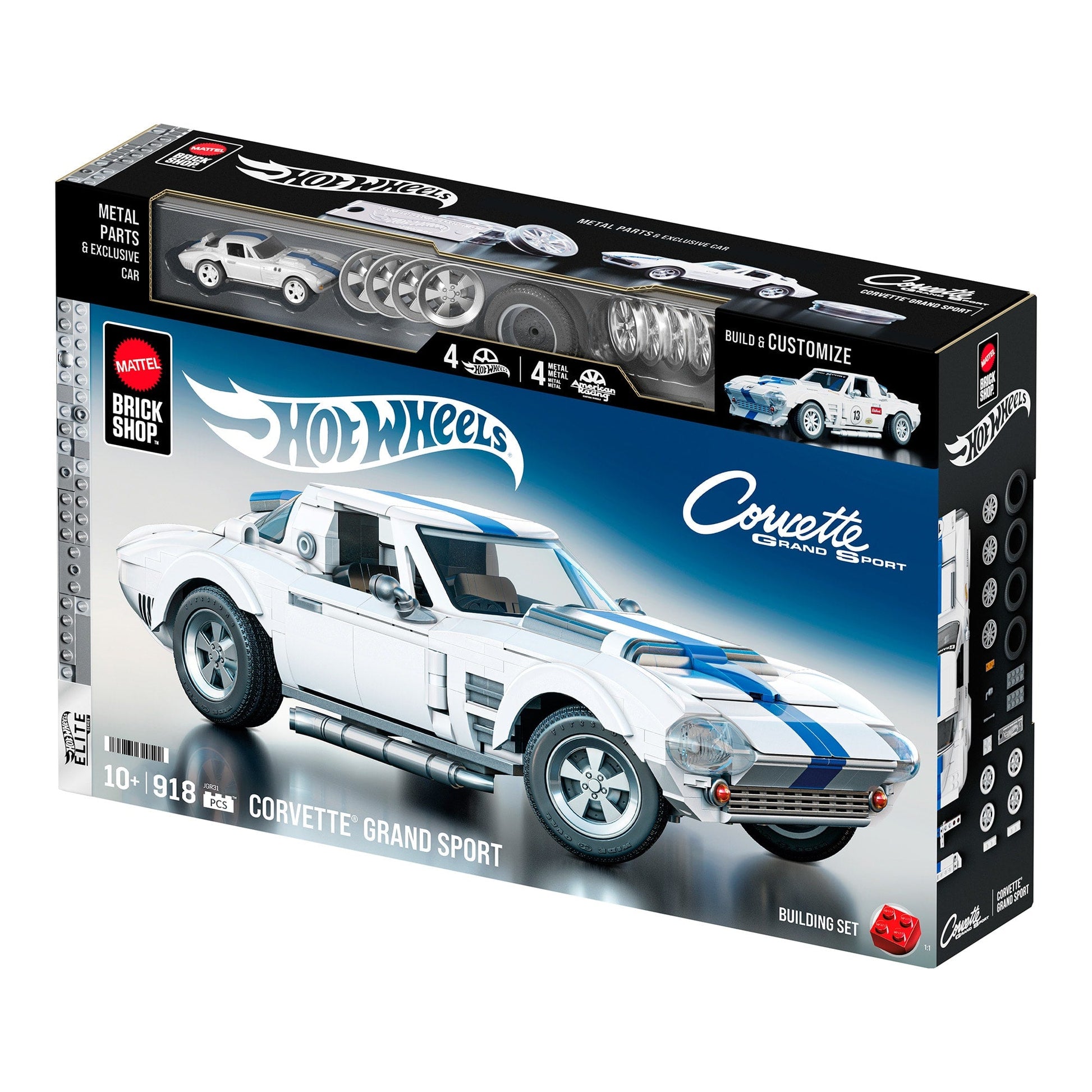 Mattel Brick Shop Hot Wheels Corvette Grand Sport Building Set