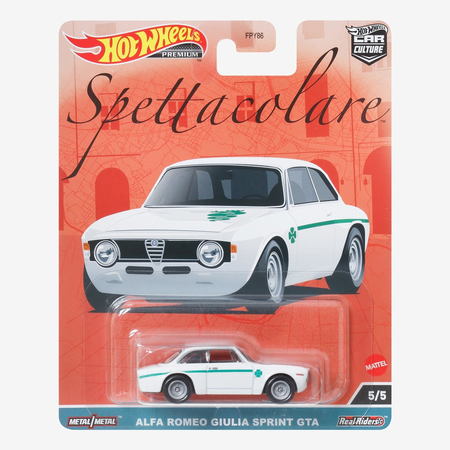 Hot Wheels Premium Car Culture Spettacolare – Alfa Romeo Giulia Sprint GTA Xe Mô Hình Kim Loại 1:64 Mattel - Hình ảnh sản phẩm