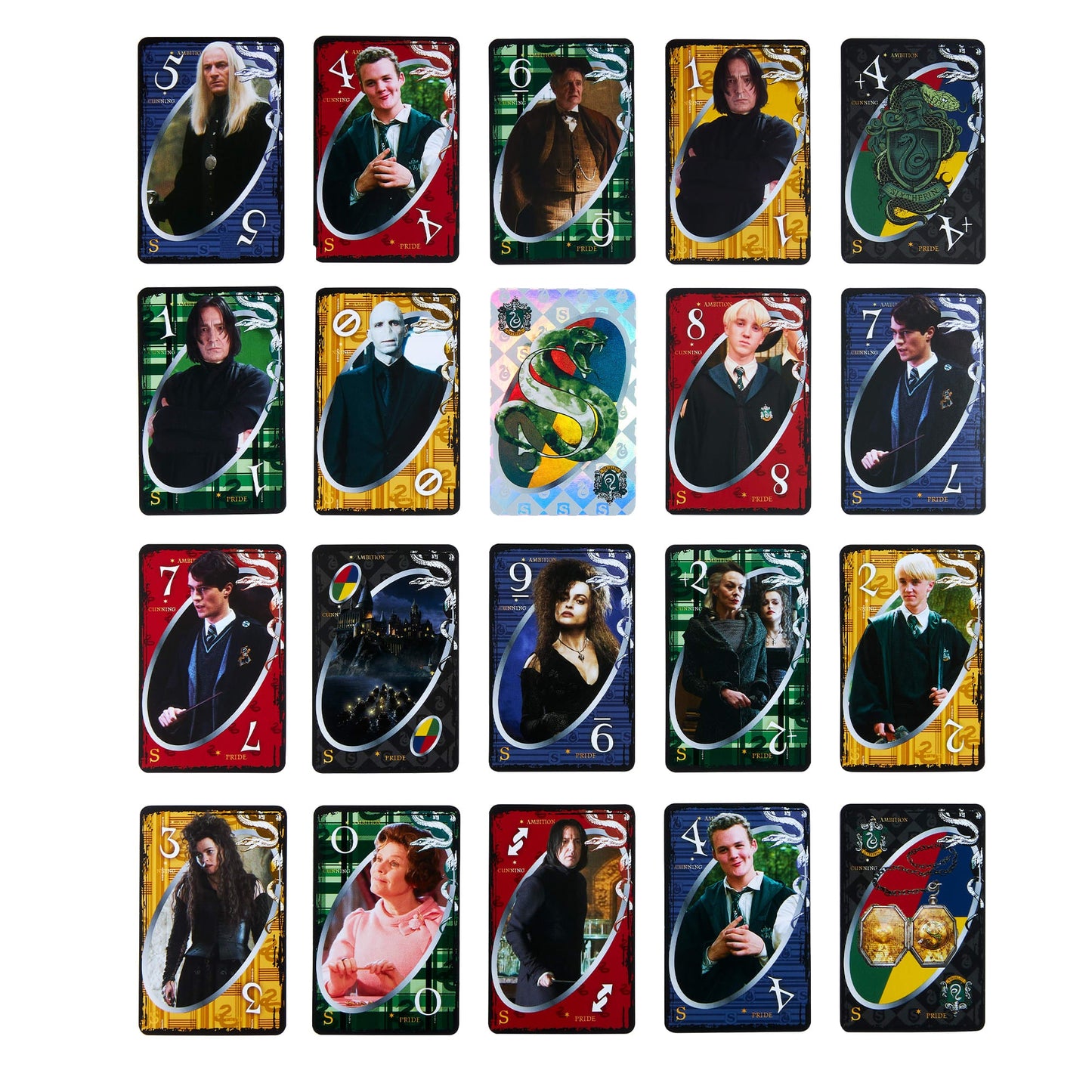 UNO Fandom Harry Potter Slytherin Game Deck - Bài Thẻ Board Game Phù Thuỷ - Mattel Creations - Hình ảnh bổ sung 4