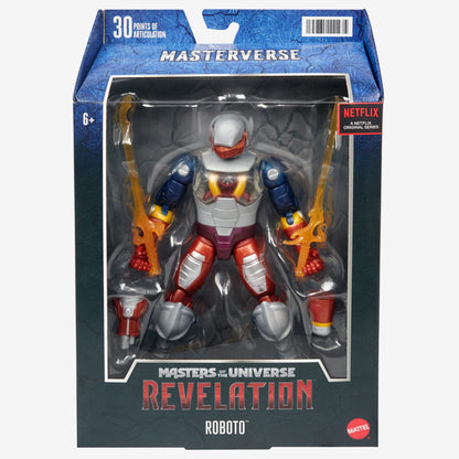 Masters of the Universe Masterverse Roboto Action Figure - Mô Hình Robot Chiến Binh 18cm - Mattel