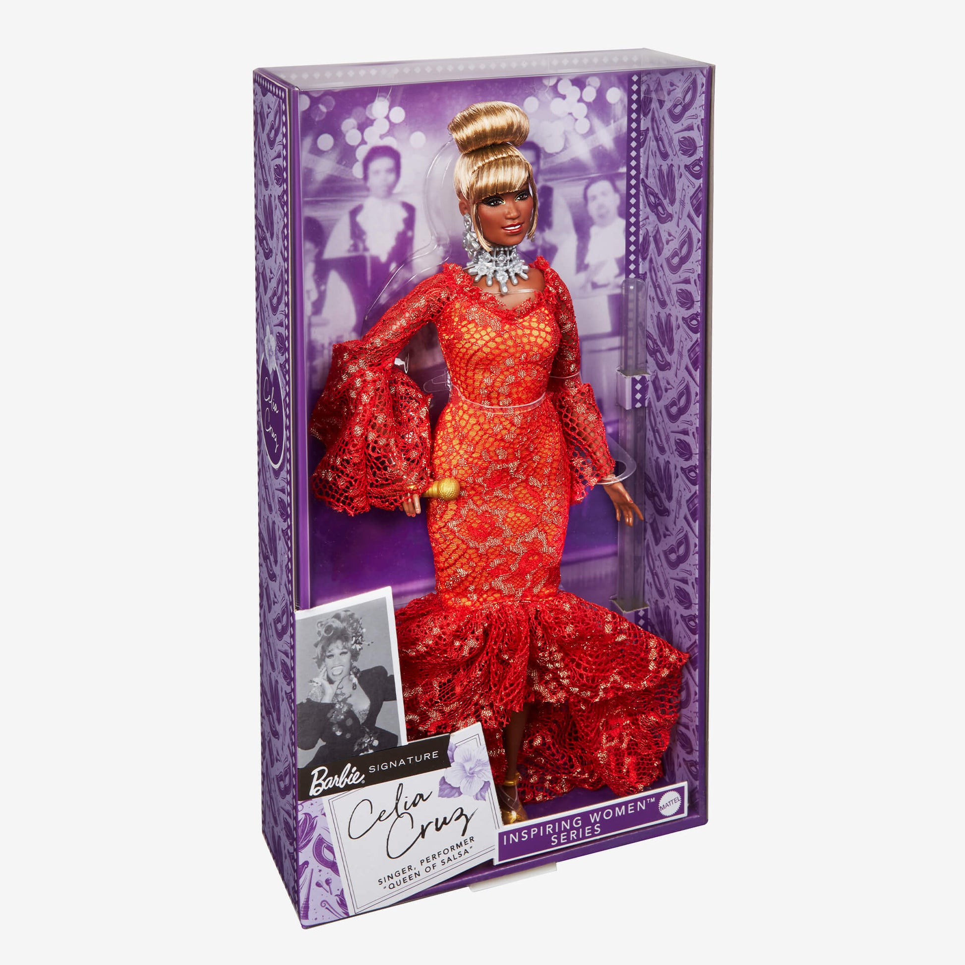 Barbie Inspiring Women Celia Cruz Doll - Búp Bê Sưu Tầm Nghệ Sĩ Salsa - Barbie Signature Barbie Signature - ảnh 6 - Collectib