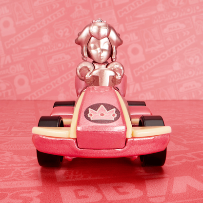 Hot Wheels Mario Kart Pink Gold Peach Collectible Vehicle - Xe Mô Hình Sưu Tầm - Mattel HGT99 - Hình ảnh bổ sung 4