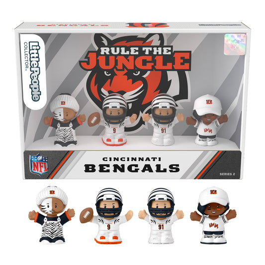 Little People Collector Cincinnati Bengals Alternate Jersey Figure Set - Bộ Mô Hình Cầu Thủ NFL Sưu Tầm Mattel