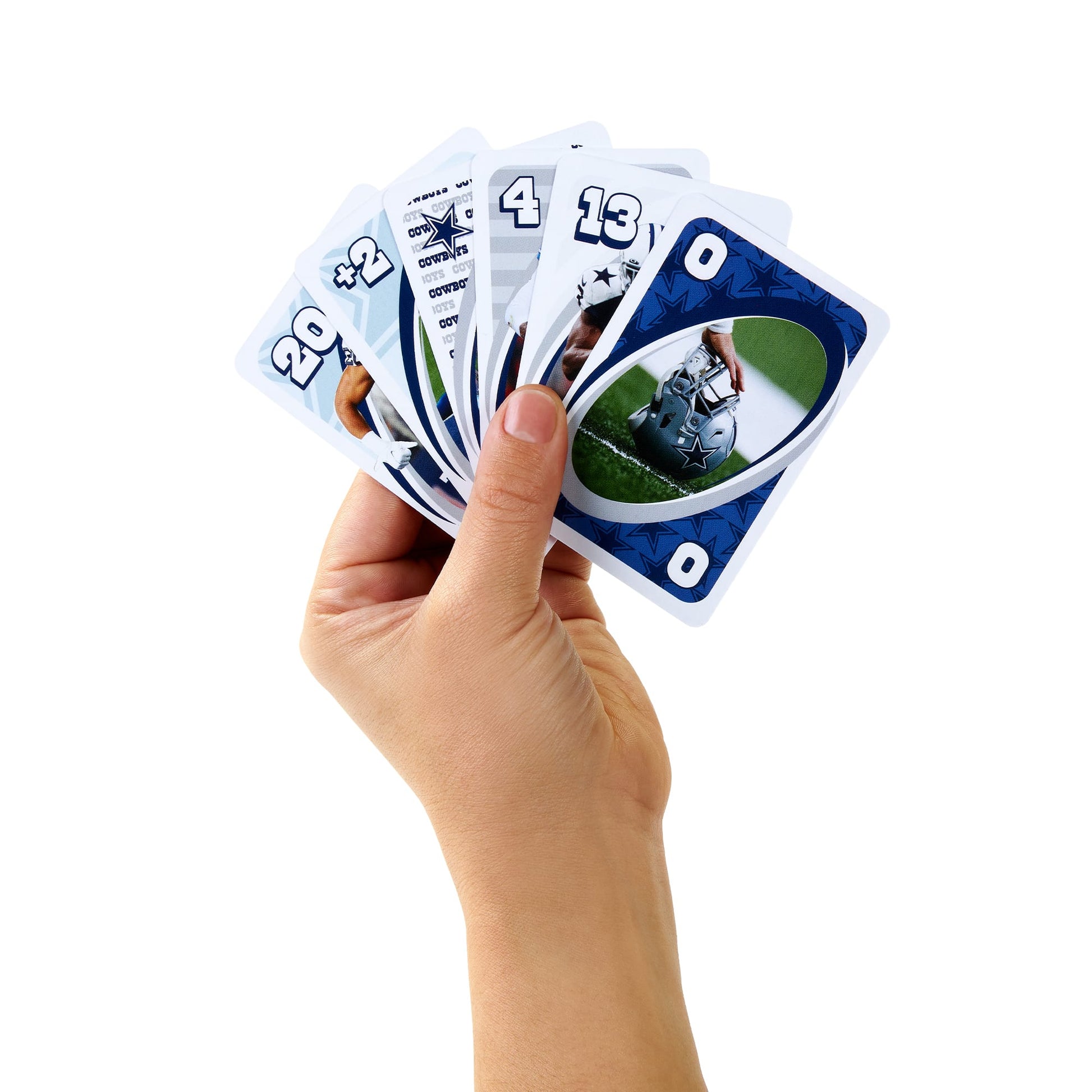 UNO Fandom NFL Dallas Cowboys Game Deck - Bộ Bài Thẻ Bài Thể Thao Mattel - Hình ảnh bổ sung 6